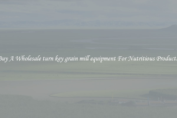 Buy A Wholesale turn key grain mill equipment For Nutritious Products.