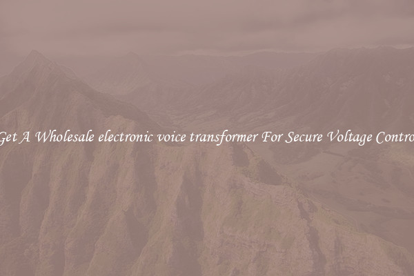 Get A Wholesale electronic voice transformer For Secure Voltage Control
