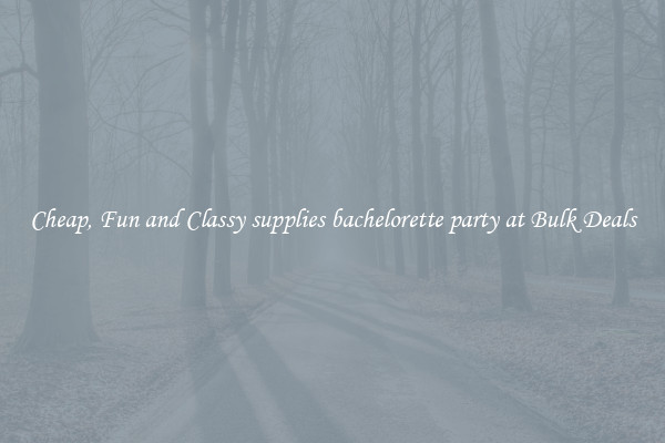 Cheap, Fun and Classy supplies bachelorette party at Bulk Deals