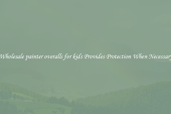 Wholesale painter overalls for kids Provides Protection When Necessary