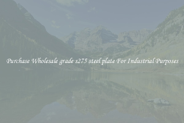 Purchase Wholesale grade s275 steel plate For Industrial Purposes