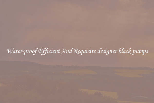 Water-proof Efficient And Requisite designer black pumps