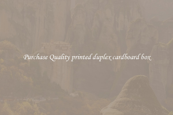 Purchase Quality printed duplex cardboard box